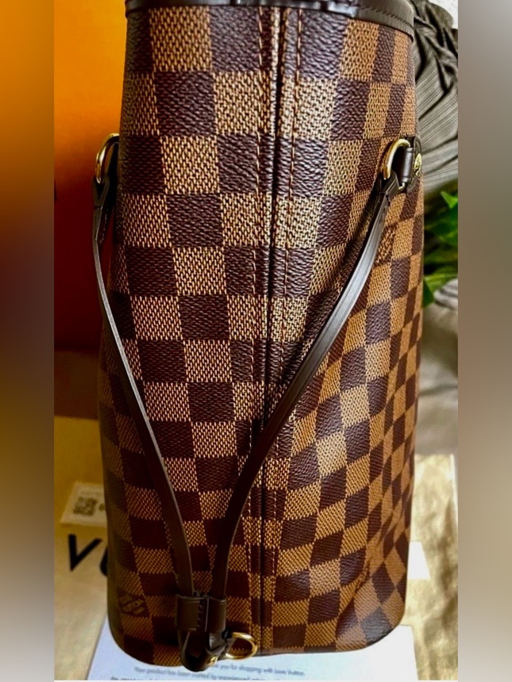 Pristine Authentic Louis Vuitton Damier Ebene Neverfull MM, NWT! - Picture 5 of 15